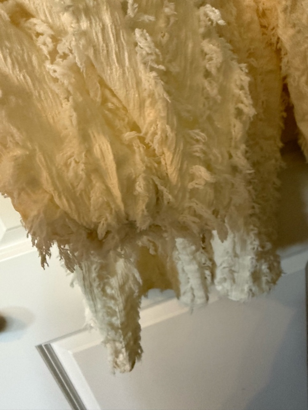 easel Ivory Fringed Peasant Top - Picture 6 of 7